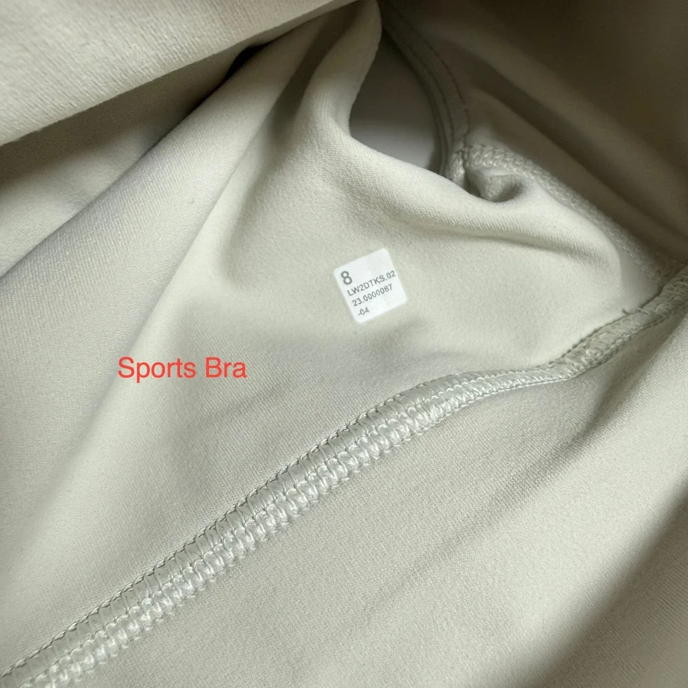 Lululemon Align One Shoulder Bra Shorts Set Ivory Nulu Yoga Athleisure 8 6